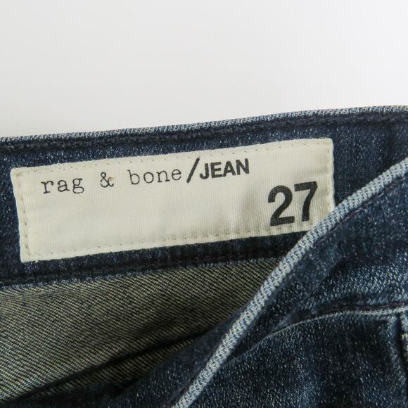 Rag & Bone High Rise Ankle Skinny Jeans Dark Wash Size 27 - Picture 8 of 9